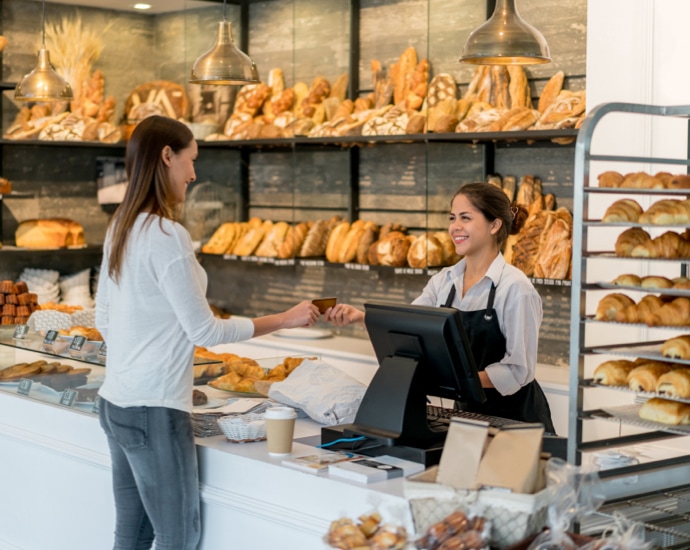 Brot und Backwaren in einer Bäckerei